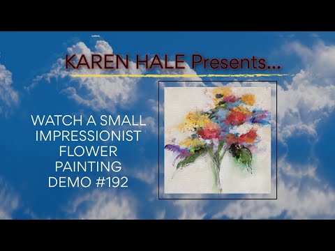 Real Time Impressionist Flower Painting in Acrylic  Demo #192