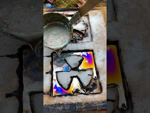 Casting some bismuth radiation shields for patterned lichtenberg figures.