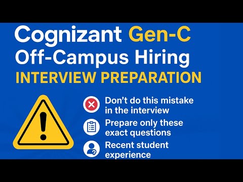 Cognizant Interview Preparation 2025 | Complete Guide for Gen-C / Gen-C Next / Gen-C Pro