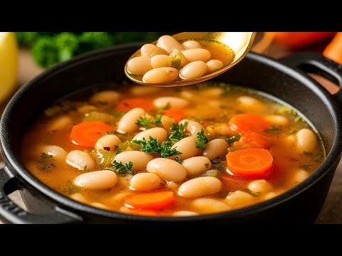 Everyone Wants Seconds!  🤍Healing White Bean Soup in 15 Minutes ⏱️