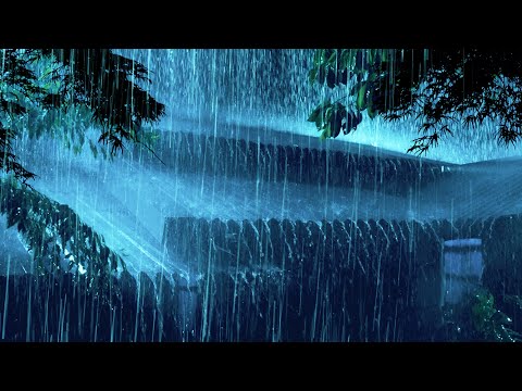 Immersive Rain With Convulsive Thunder Under Creaky Tin Roof - Beat Insomnia, Relax, Study