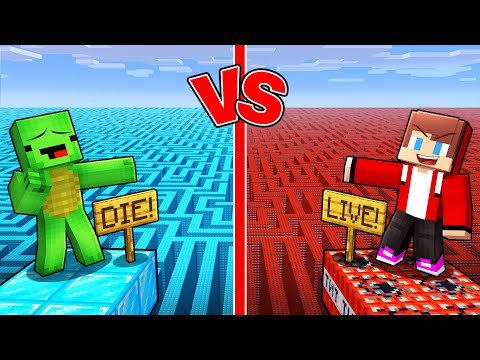 Mikey and JJ Choose the Right Maze in Minecraft (Maizen)