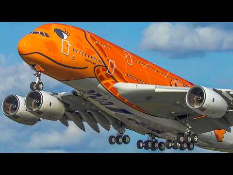 120 MINUTES PURE AVIATION - AIRBUS A380, Boeing 747, HEAVY PLANES only (4K)