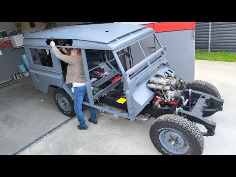 Land Rover 2a Restoration Part 18 assembly of the brake lines, fuel lines, panels