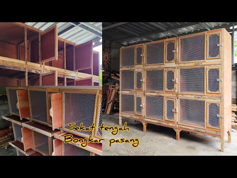 Cara membuat kandang box DOC 9 ruang model sekat bongkar pasang 