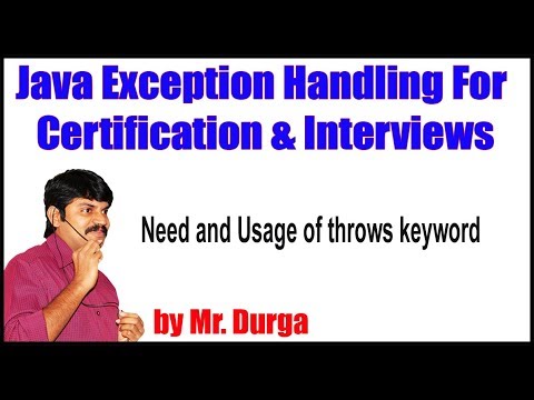 Java Exception Handling ||   Need and Usage of throws keyword || by Durga Sir