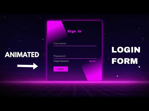 Animated Login Form using Html and CSS | Login Form - Easy Tutorial