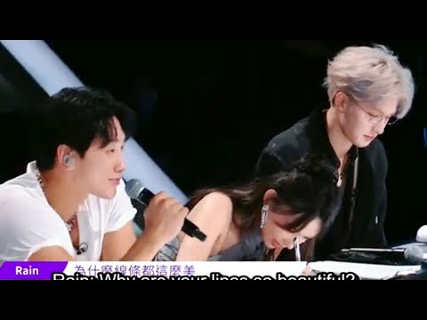 Rain was fascinated by Medusa’s body lines, Cheng Xiao snickered and covered herself up by writing