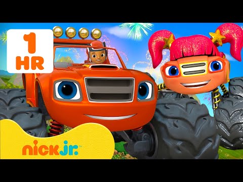 Blaze's FAMILY Races & Rescue Missions! ❤️ w/ Sparkle | 60 Minutes | Nick Jr.