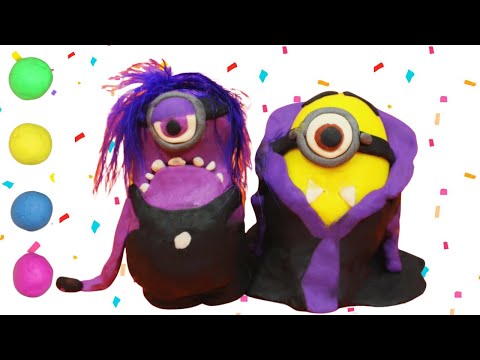 DIY- How To Make Play Doh Minion For Halloween | Clay Art For Kids | HooplaKidz How To
