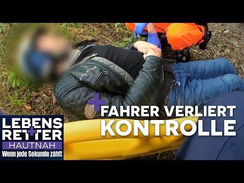 Glück im Unglück? Motorradfahrer verliert Kontrolle in Kurve | Lebensretter hautnah | SAT.1