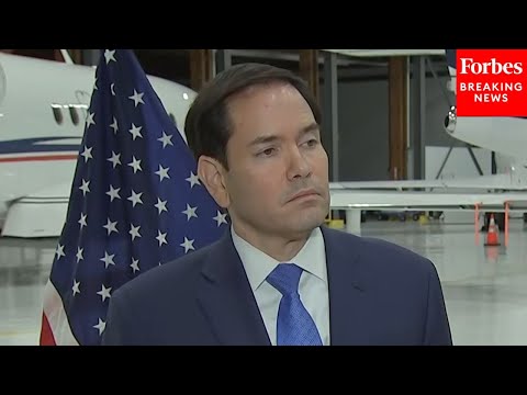 BREAKING: Secretary Of State Marco Rubio Takes Questions As He Departs G7 Foreign Ministers' Meeting