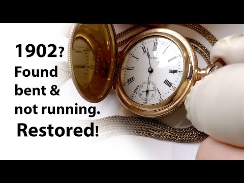 Vintage Waltham 7 jewel pocket watch repair: Odd things in this 120 year old movement