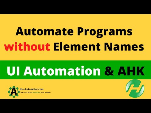 Automating a  program where your element doesn't have a name with UI Automation and AutoHotkey