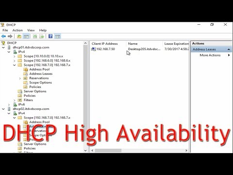 DHCP High Availability - Windows Server 2016 - Exam 70-741