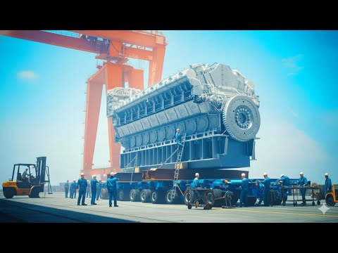 How Massive Diesel Engines Are Built For Ships