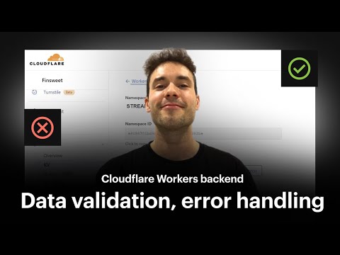 Data validation & proper error handling | Cloudflare Workers backend