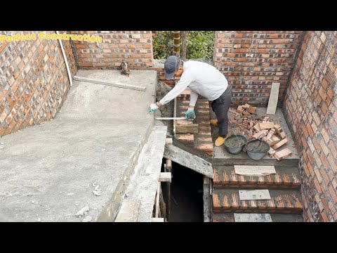 Techniques for constructing concrete stairs and building brick stairs from skilled workers