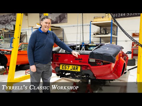 One Lamborghini V12 goes in as Harry's is ready to come out | Tyrrell's Classic Workshop