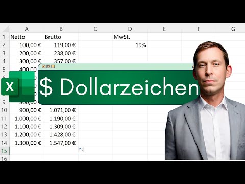 Excel $ Dollar Zeichen: absoluter Bezug vs. relativer Bezug in Excel