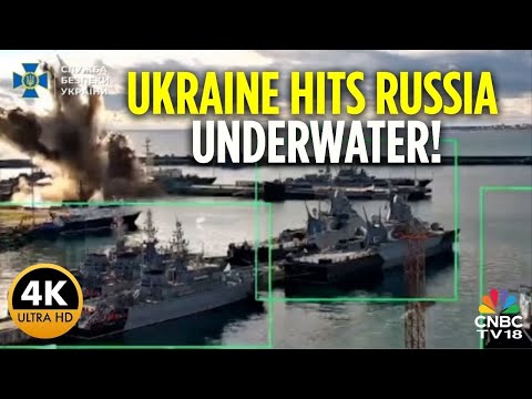 Ukraine Strikes Russian Submarine In First Underwater Drone Attack | N18G | 4K