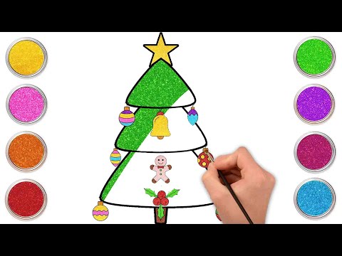 🎄How To Draw Christmas Tree | Step By Step Drawing Tutorial For Kids | Chiki Art | HooplaKidz How To
