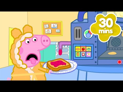 Peppa's Jam DISASTER 🍓 FUTURISTIC Breakfast Maker 🧇 Peppa Pig Full Episodes | 30 Minutes