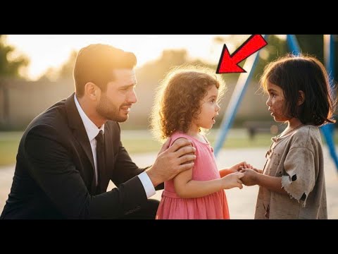 Un milliardaire veuf emmène sa fille muette au parc… une enfant de la rue la fait parler