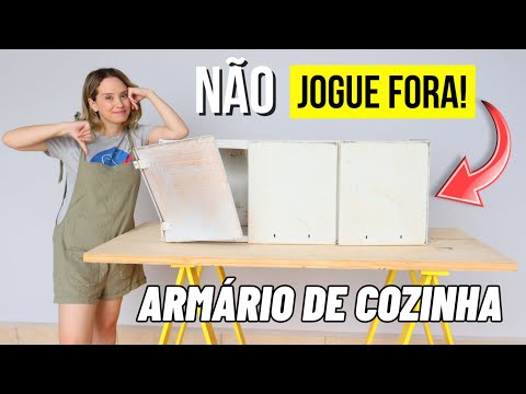 Era um ARMÁRIO de COZINHA VELHO e TRANSFORMEI ele em um MÓVEL INCRÍVEL! DO LIXO AO LUXO