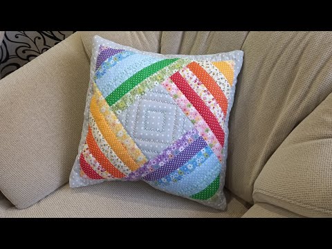 DIY patchwork pillowcase 45x45 cm