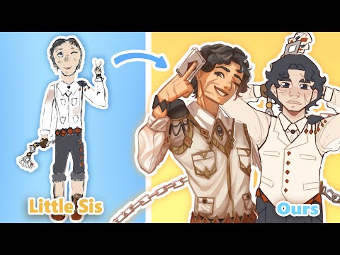 Our Sister Designs a Character and We Redraw Them