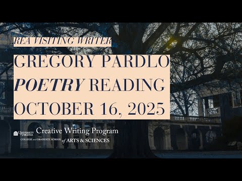 Rea Visiting Writer Gregory Pardlo Poetry Reading