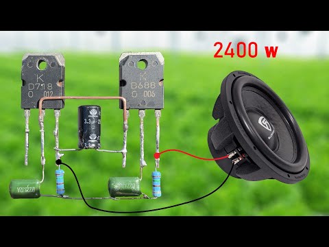 How To Make Simple B688 D718 Transistor Amplifier - Powerful Ultra Bass