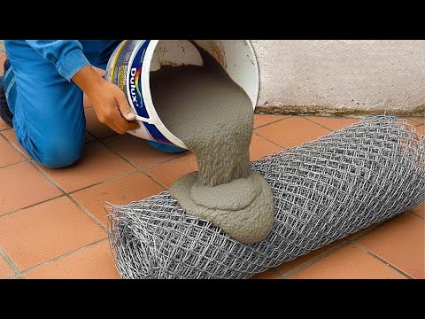 Not everyone knows this secret! Pour Cement into Iron Mesh You will be amazed at the results 😱