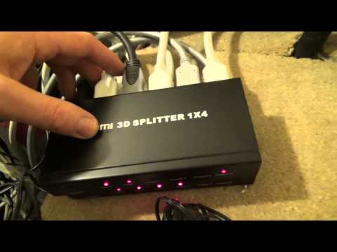 How To connect HD Multi Room TV, 1 source to 4 TVs using HDMI Splitters / Amplifiers