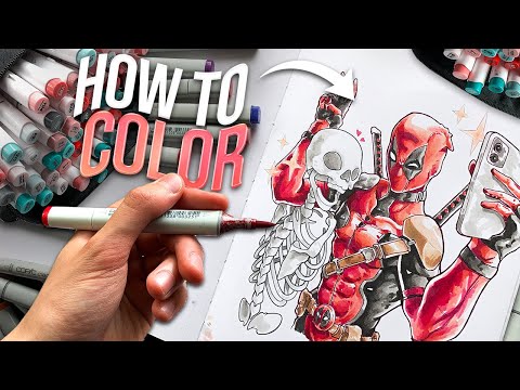 How to ACTUALLY Color with ALCOHOL MARKERS !! π¨π