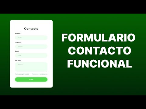 como HACER un FORMULARIO de CONTACTO en HTML y CSS FUNCIONAL🚀