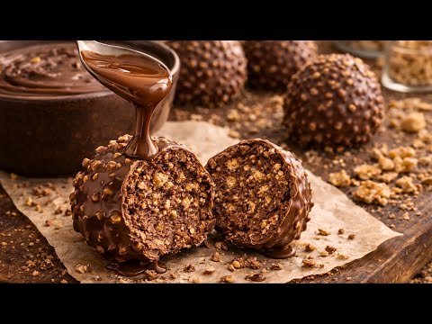 Ferrero Rocher Style Chocolates at Home | No Baking, Easy Recipe