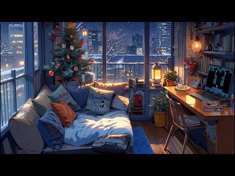 Cozy Christmas Night ๐ Warm Winter Lofi to Relax โ๏ธ