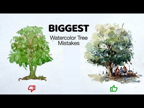 Top 5 Beginner Watercolor Mistakes in Watercolor Trees (Easy Fixes!)