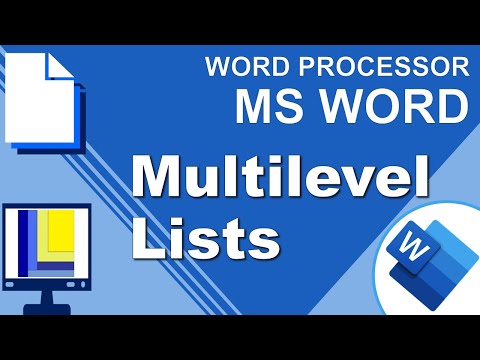 MS Word | Multilevel Lists