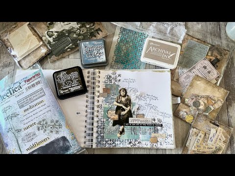 A few minutes of fun - collaging a journal page