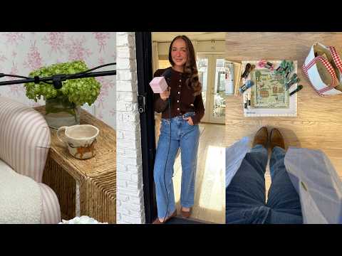 WEEK IN MY LIFE AT HOME 🏡🛁 blow out routine, recent reads, current projects, my morning routine