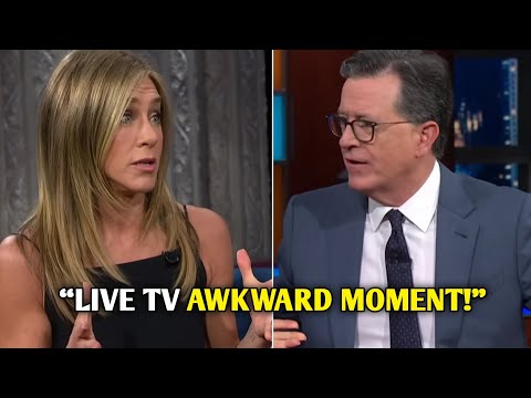 Jennifer Aniston Stops Stephen Colbert Mid-Show — “That’s NOT in the Script!”