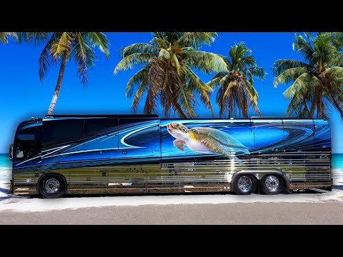 Tour of the Most Customized 20 Year Old Prevost Liberty Coach On The Road