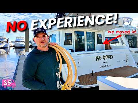 FIRST TIME Driving 48-Foot Yacht (We Live in a Van)