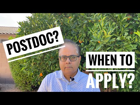 The right time to apply for a postdoc?