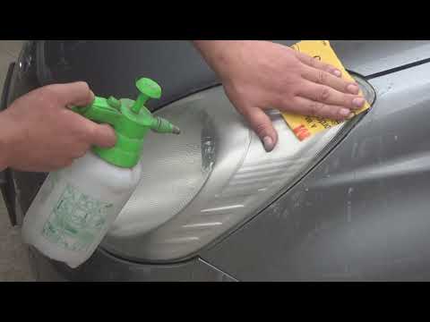 химическая полировка фар , развод