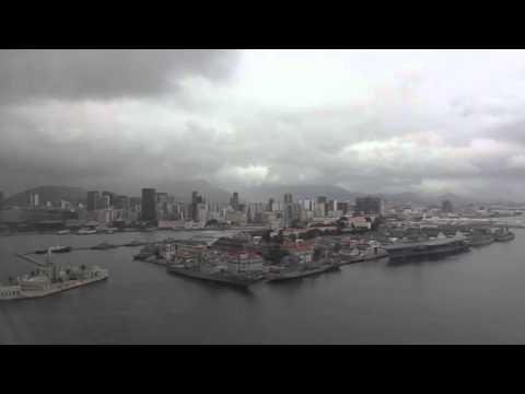 Landing in Rio de Janeiro. Santos Dumont Airport