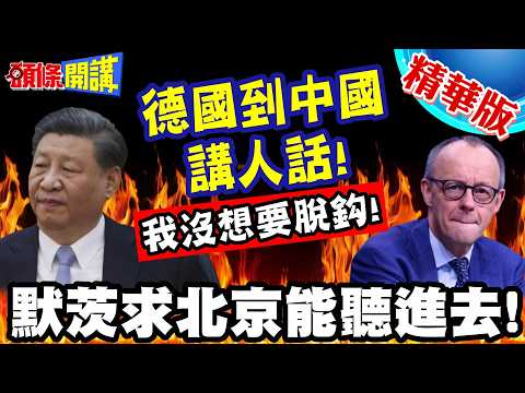 三弟來見二哥!到中國講人話! | 我沒想要脫鈎!默茨求北京能聽進去!【頭條開講】精華版 @頭條開講HeadlinesTalk